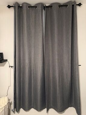 Gray Window Curtain Panels - Blackout